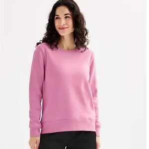 Tek Gear Ultrasoft Fleece Crewneck Sweatshirt Maiti Mauve, Size: L (EUC)